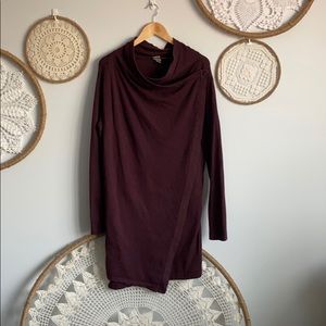 Asymmetrical Bench Wrap Sweater